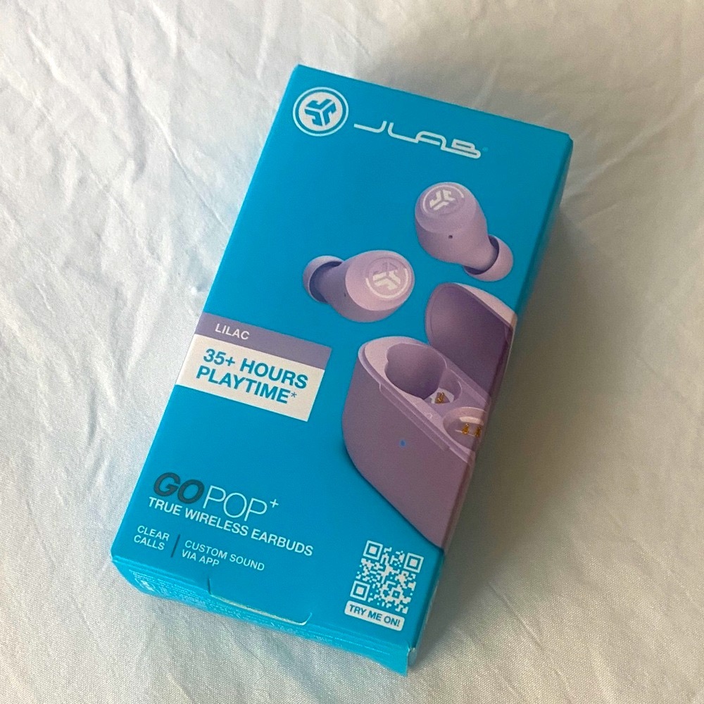 JLab Go Pop True Wireless Earbuds in Lilac